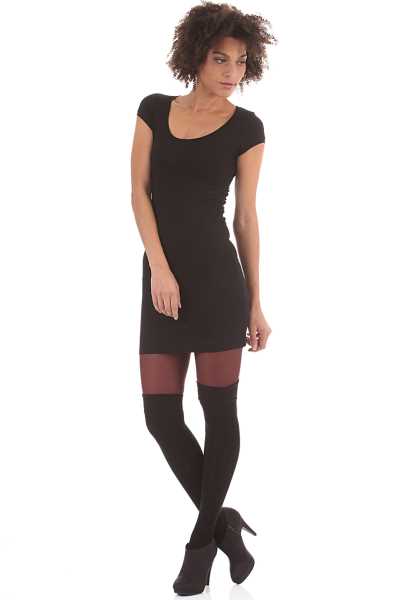 Online Store Vila Officiel Tunic Shirt - Nero Donna Estate T-Shirts (N7492)